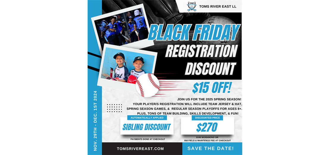 Black Friday Registration Discount